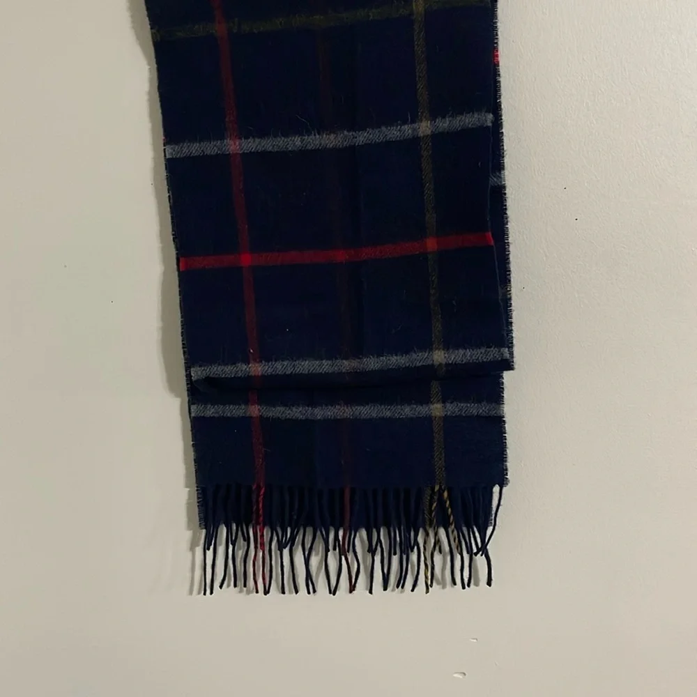 J.Crew men’s plaid wool scarf by Moon woven in England